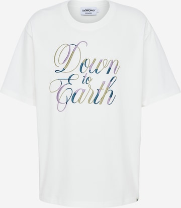 T-Shirt 'Earth' Bless my Demons exclusive for ABOUT YOU en blanc : devant