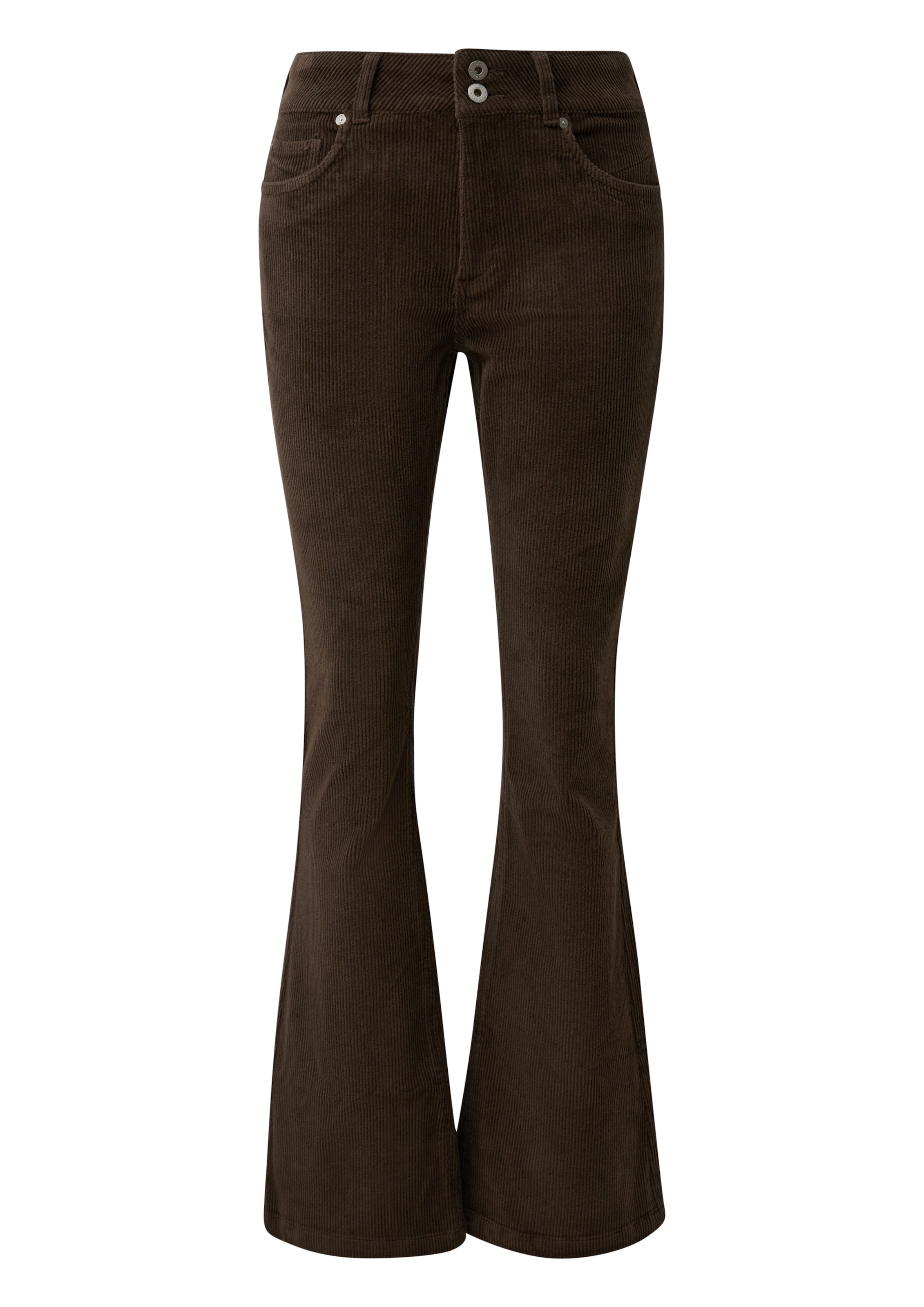 Bootcut Pantalon QS en marron : devant