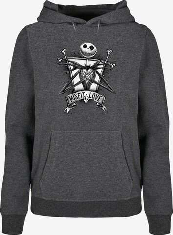 ABSOLUTE CULT Sweatshirt 'Nightmare Before Christmas - Misfits Love' in Grey: front