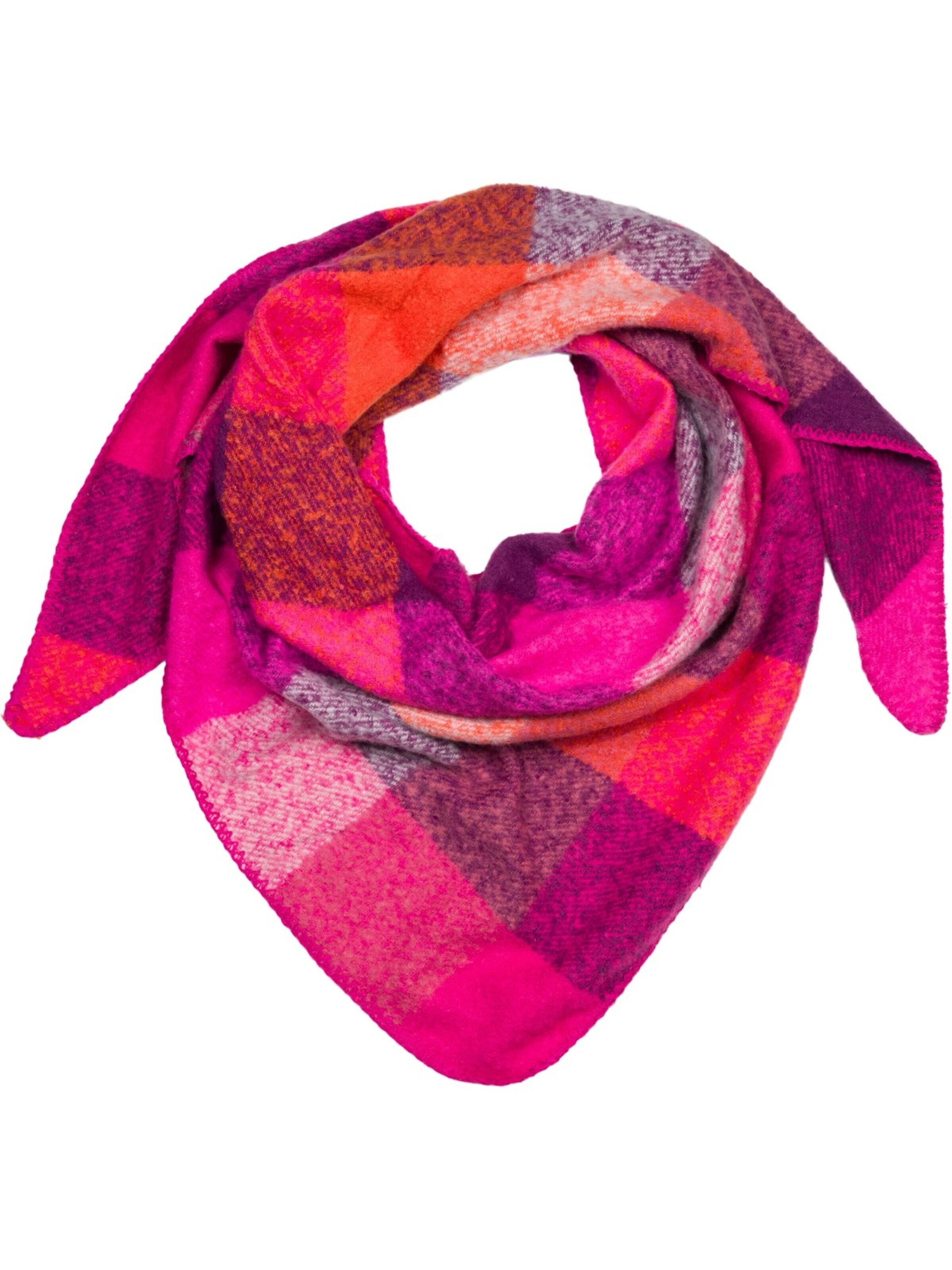 styleBREAKER Tuch 'Web Dreiecktuch Kariert'‌‌ in Pink: Vorderseite