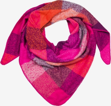 styleBREAKER Tuch 'Web Dreiecktuch Kariert' in Pink: Vorderseite