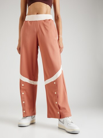 Wide leg Pantaloni de la Jordan pe portocaliu: față