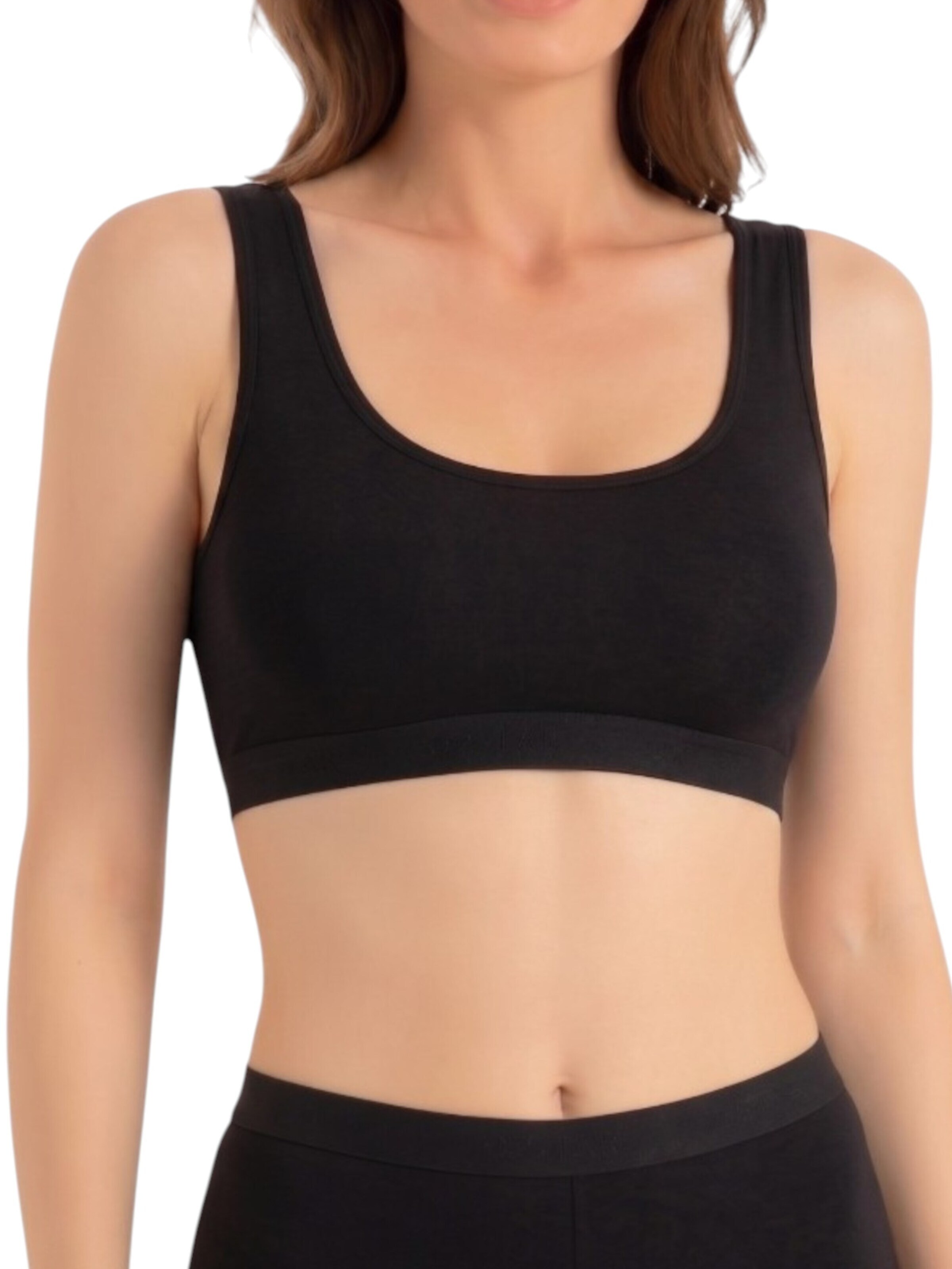 fashionshowcase - Bustier Sujetador deportivo 'SORYA – Sport-BH' en negro: frente