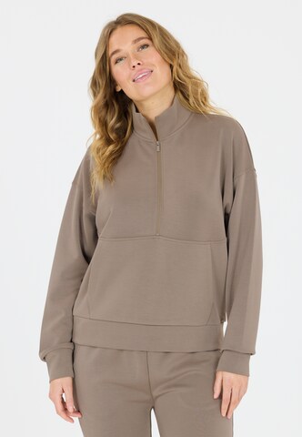 Athlecia Sports sweatshirt 'Jillnana' in Brown: front