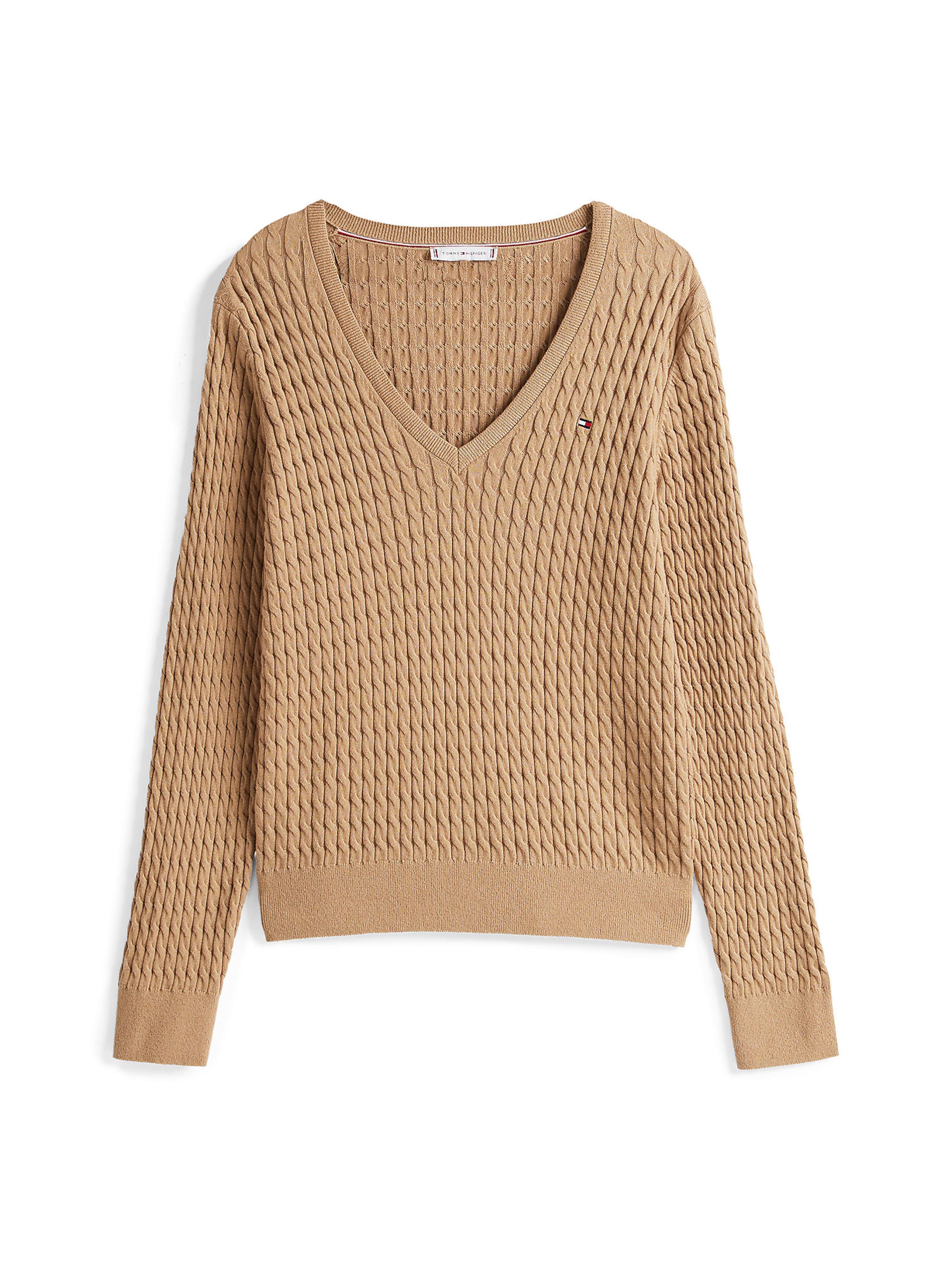 TOMMY HILFIGER Pullover in Braun: Vorderseite
