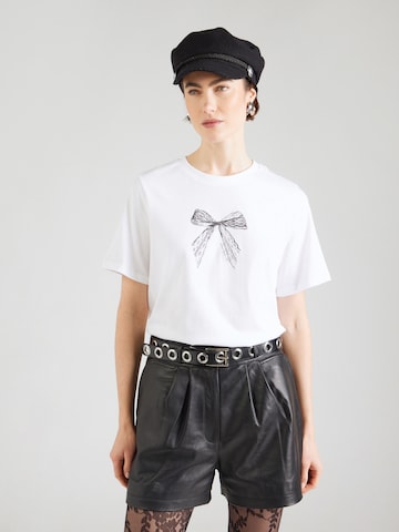 Maglietta 'PCMANILLA' di PIECES in bianco: frontale