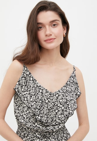 Finn Flare Sommerkleid 'Print' in Schwarz
