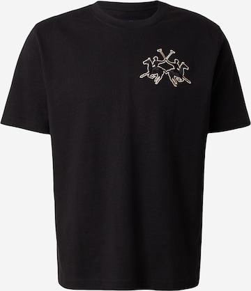 La Martina - Camiseta en negro: frente