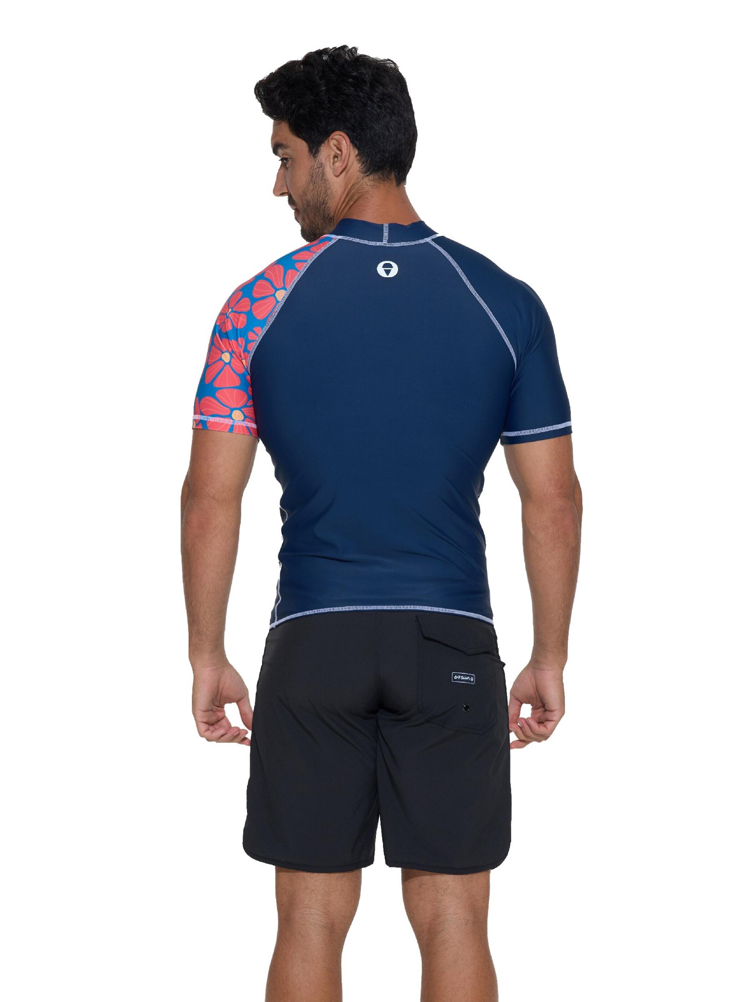69Slam - Camiseta funcional 'KOA UPF50 FLORA MYRIAD' en azul