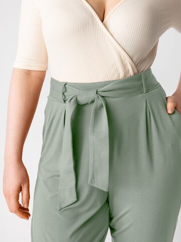 Les Lunes Tapered Bandplooibroek 'Jade' in Groen
