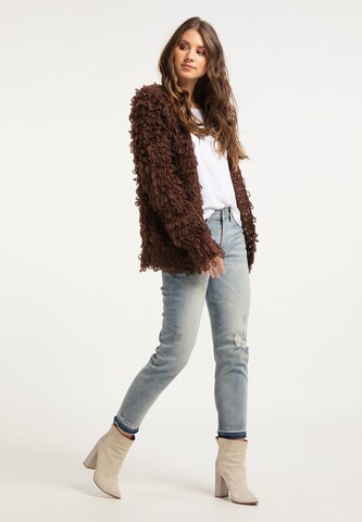 IZIA Knit Cardigan in Brown