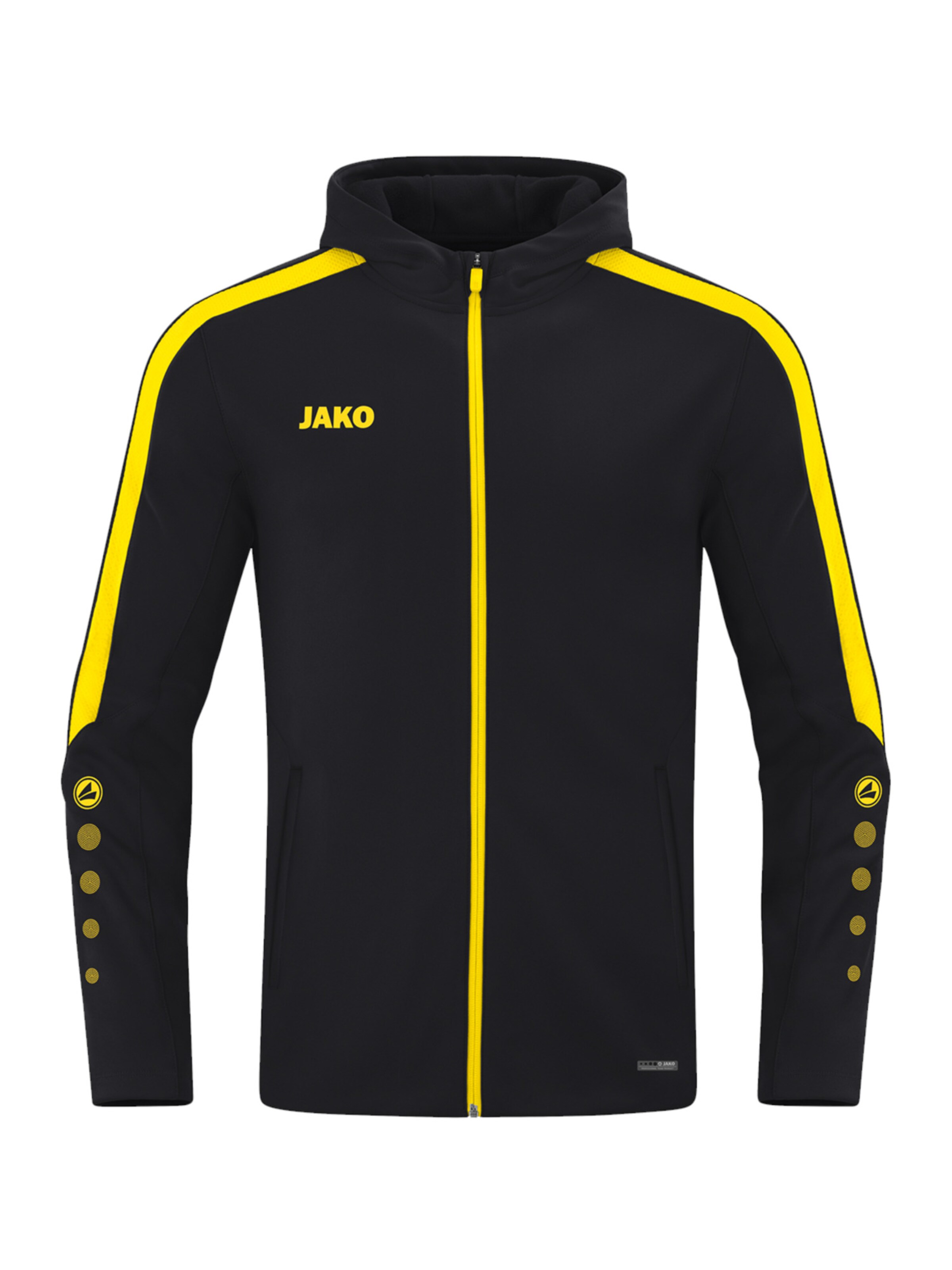 JAKO Sportjacke 'Power' in Schwarz: Vorderseite