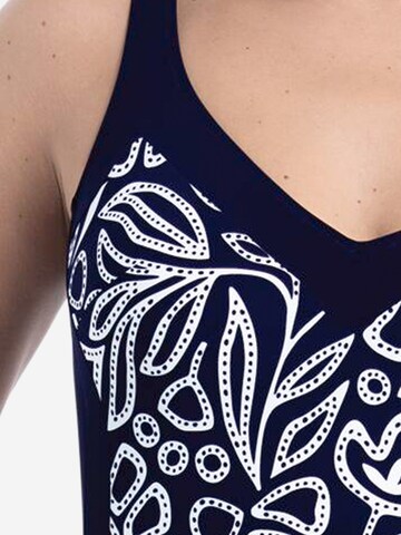 ANITA Swimsuit 'Flower Dots' in Blue