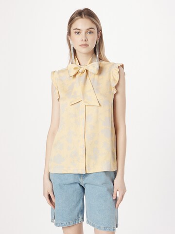 LA STRADA UNICA Blouse 'BLOSSOM' in Geel: voorkant