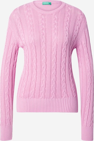 Pull-over UNITED COLORS OF BENETTON en rose : devant