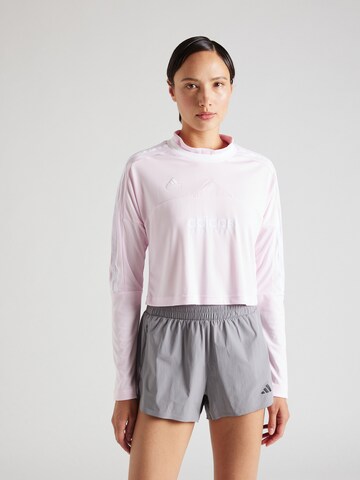 T-shirt fonctionnel 'Tiro' ADIDAS SPORTSWEAR en rose : devant