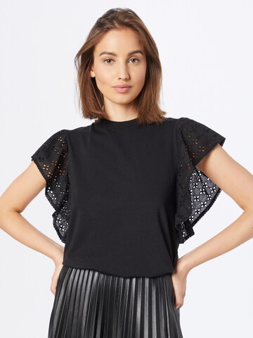 T-shirt 'GREER' OBJECT en noir : devant