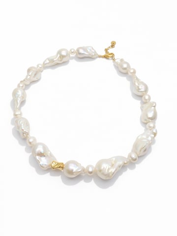 Chaîne 'Choker Aria' LA MAISON GISEL B. en blanc : devant