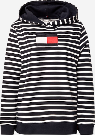 Bluză de molton TOMMY HILFIGER pe albastru închis / roși aprins / alb, Vizualizare produs