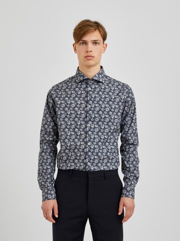 Bertoni Slim Fit Skjorte 'Egil' i grå: forside