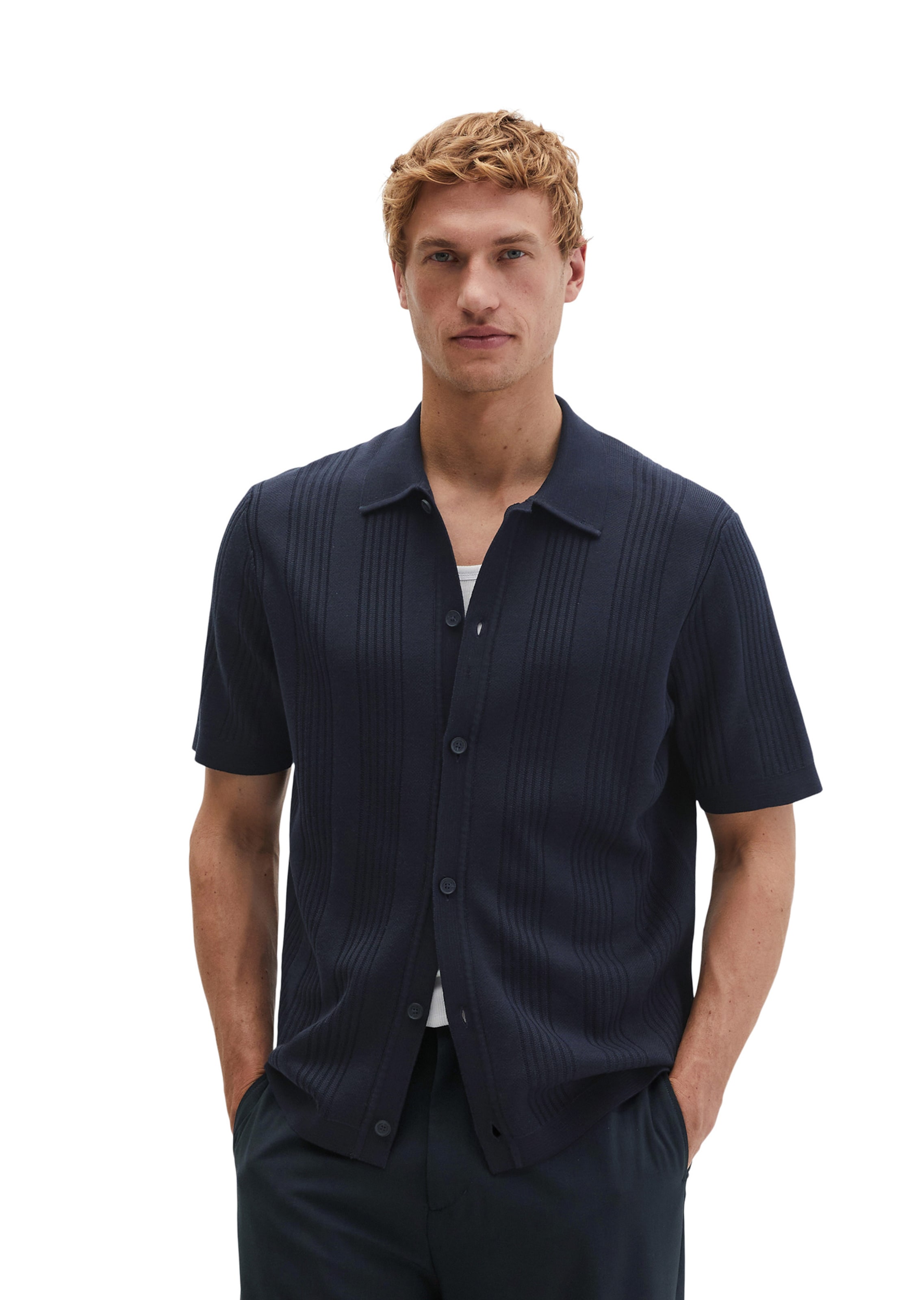 Marc O'Polo Regular Fit Hemd in Blau: Vorderseite