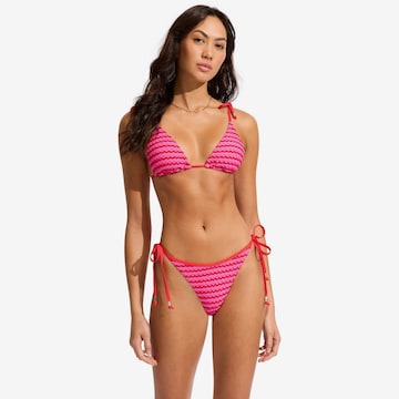 Seafolly Dół bikini w kolorze różowy: przód