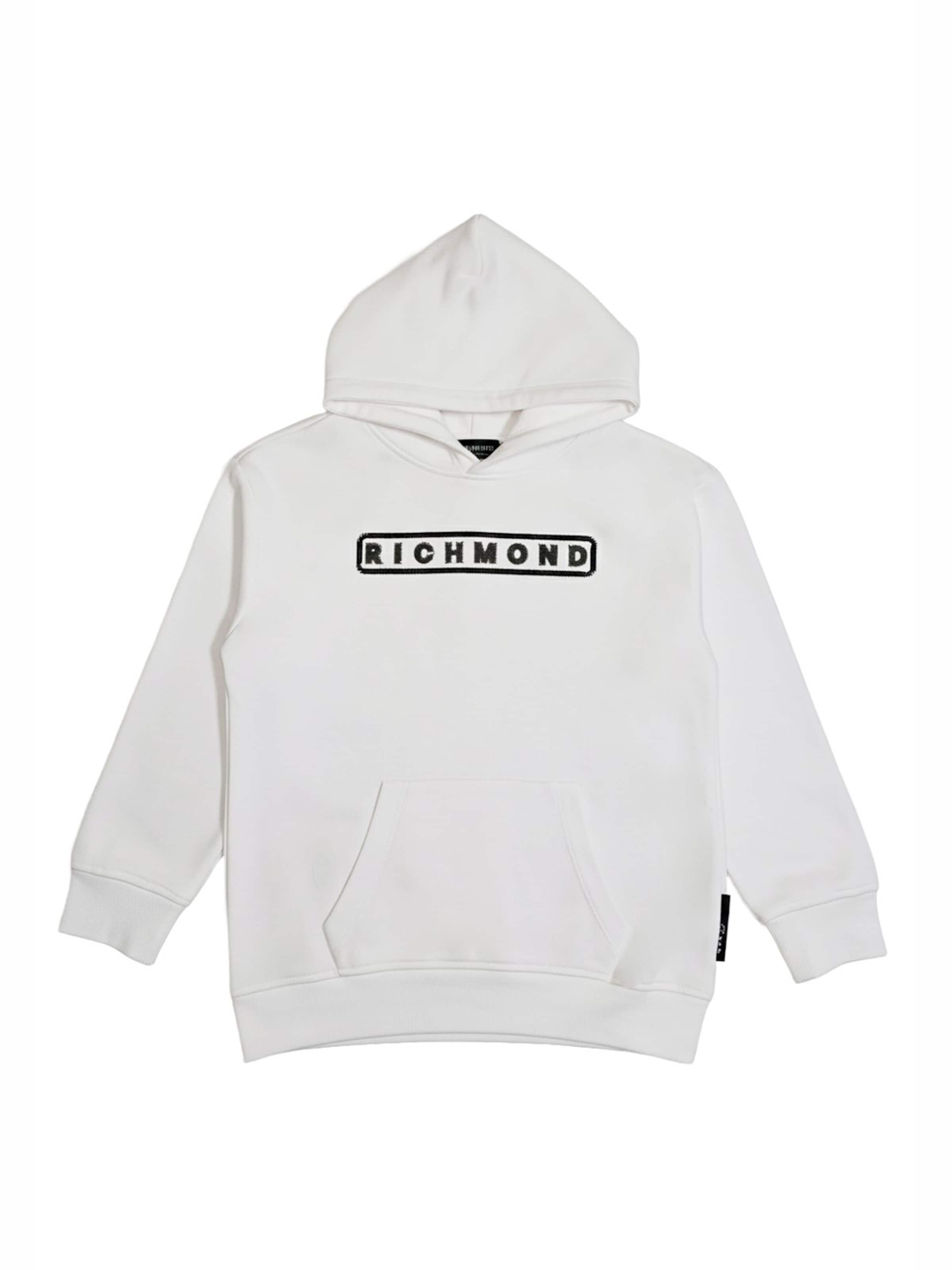 Sweat John Richmond en blanc : devant