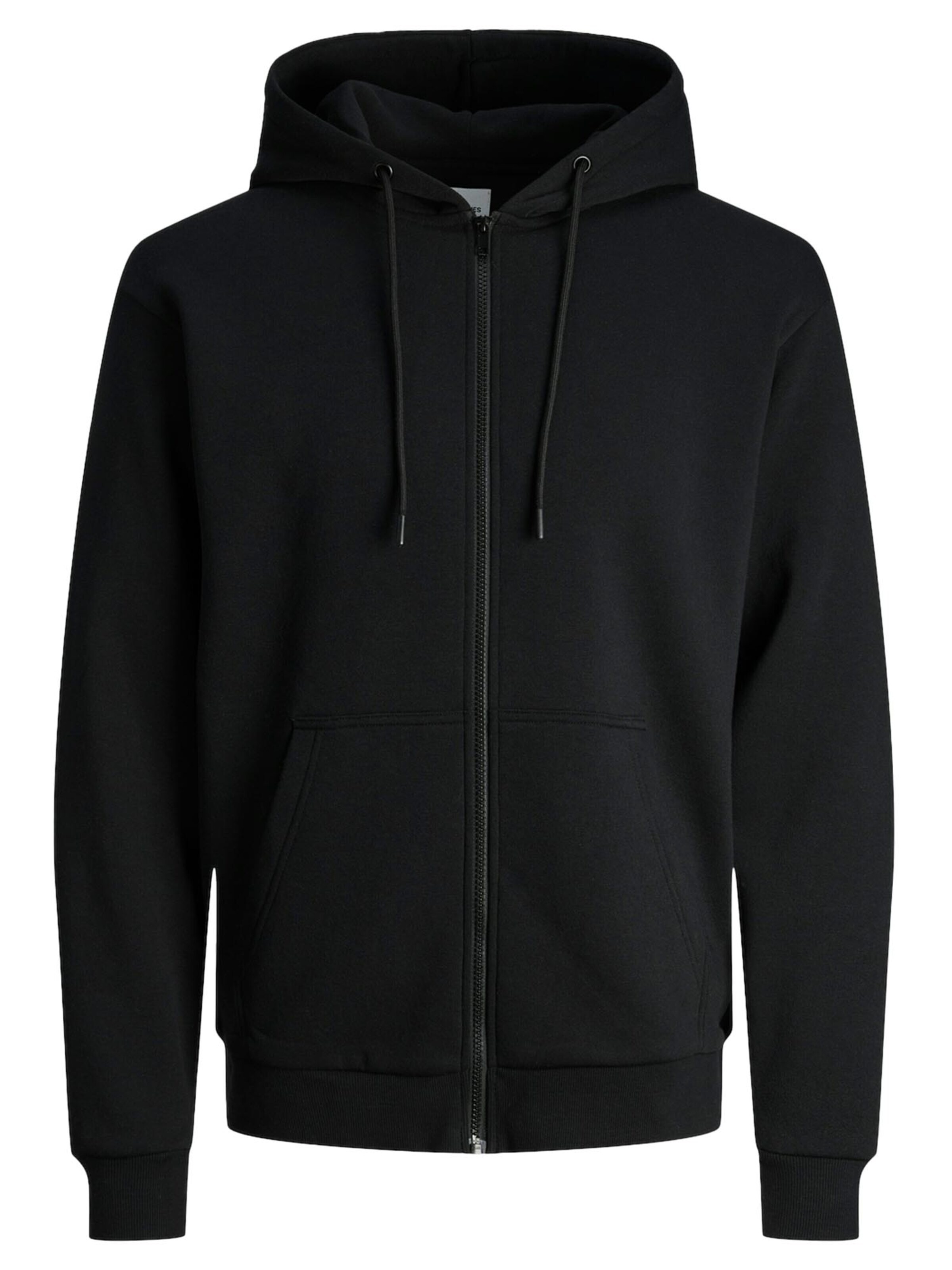JACK & JONES Sweatjacke 'Bradley'‌‌‌‌‌‌ in Schwarz: Vorderseite