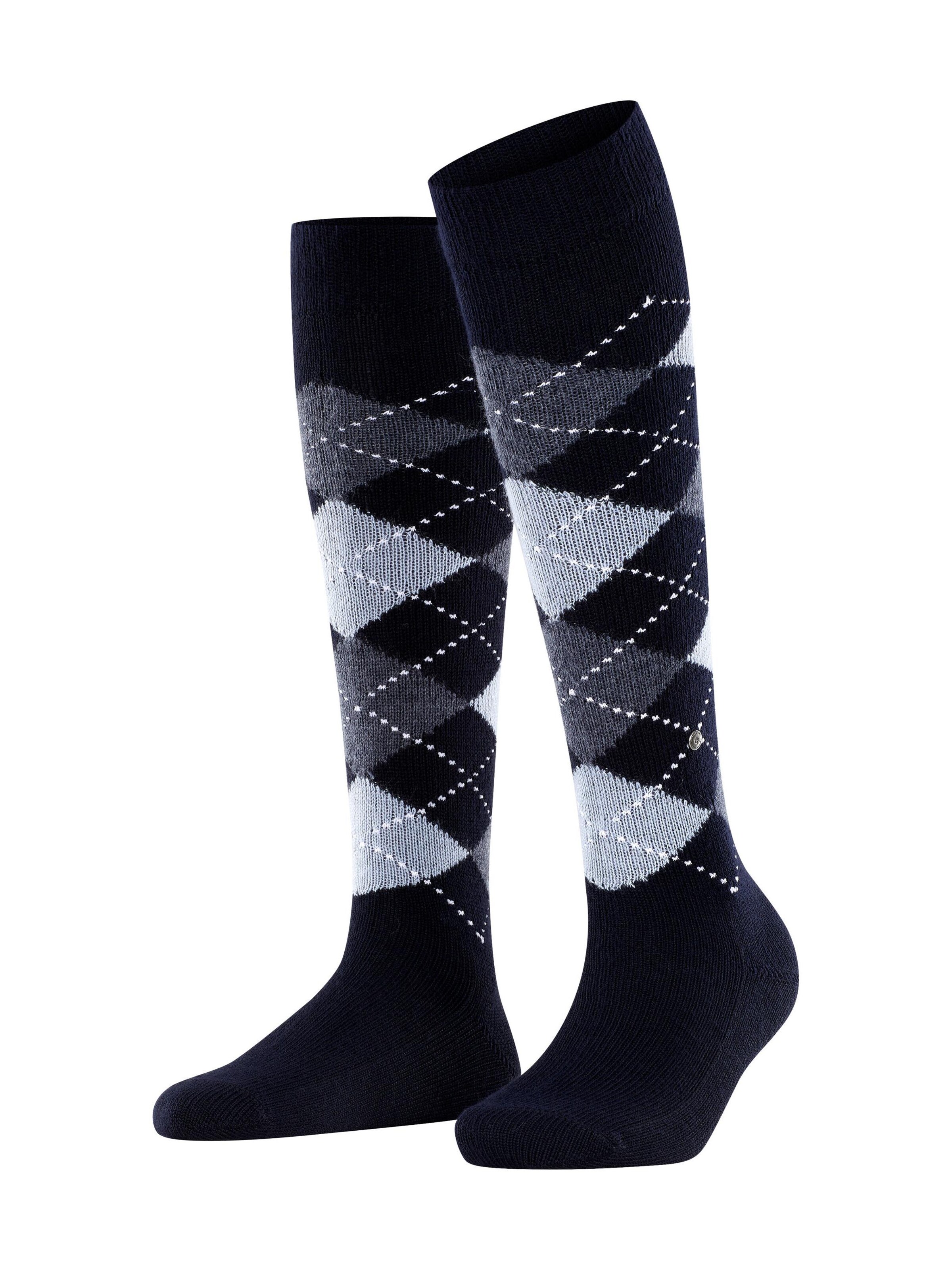 BURLINGTON Over the Knee Socks 'Whitby' in Blue
