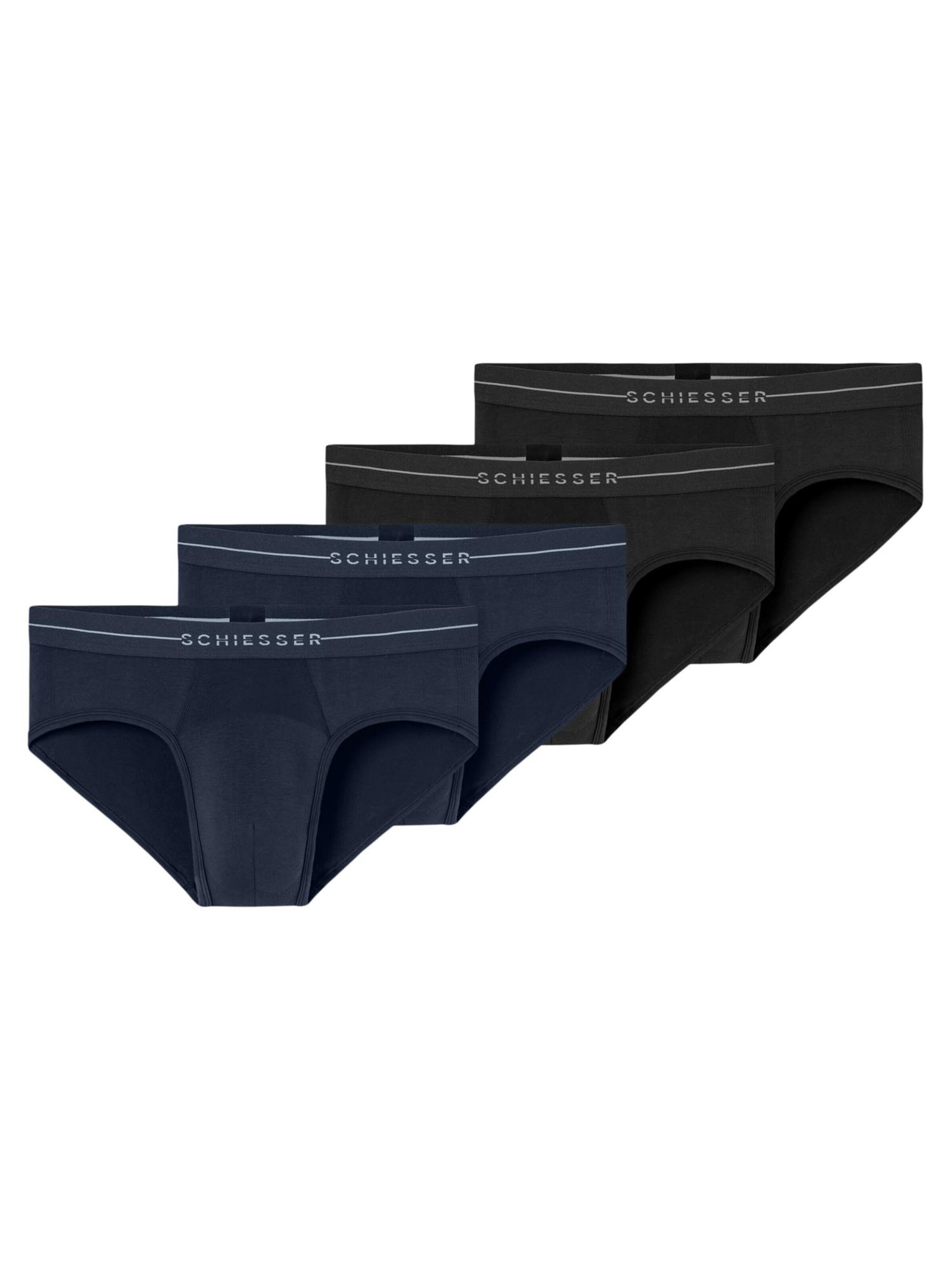 SCHIESSER Slip 'Cotton Flex' in Zwart: voorkant