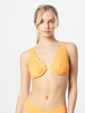 Hunkemöller Triangel Bikinitop in Orange: predná strana