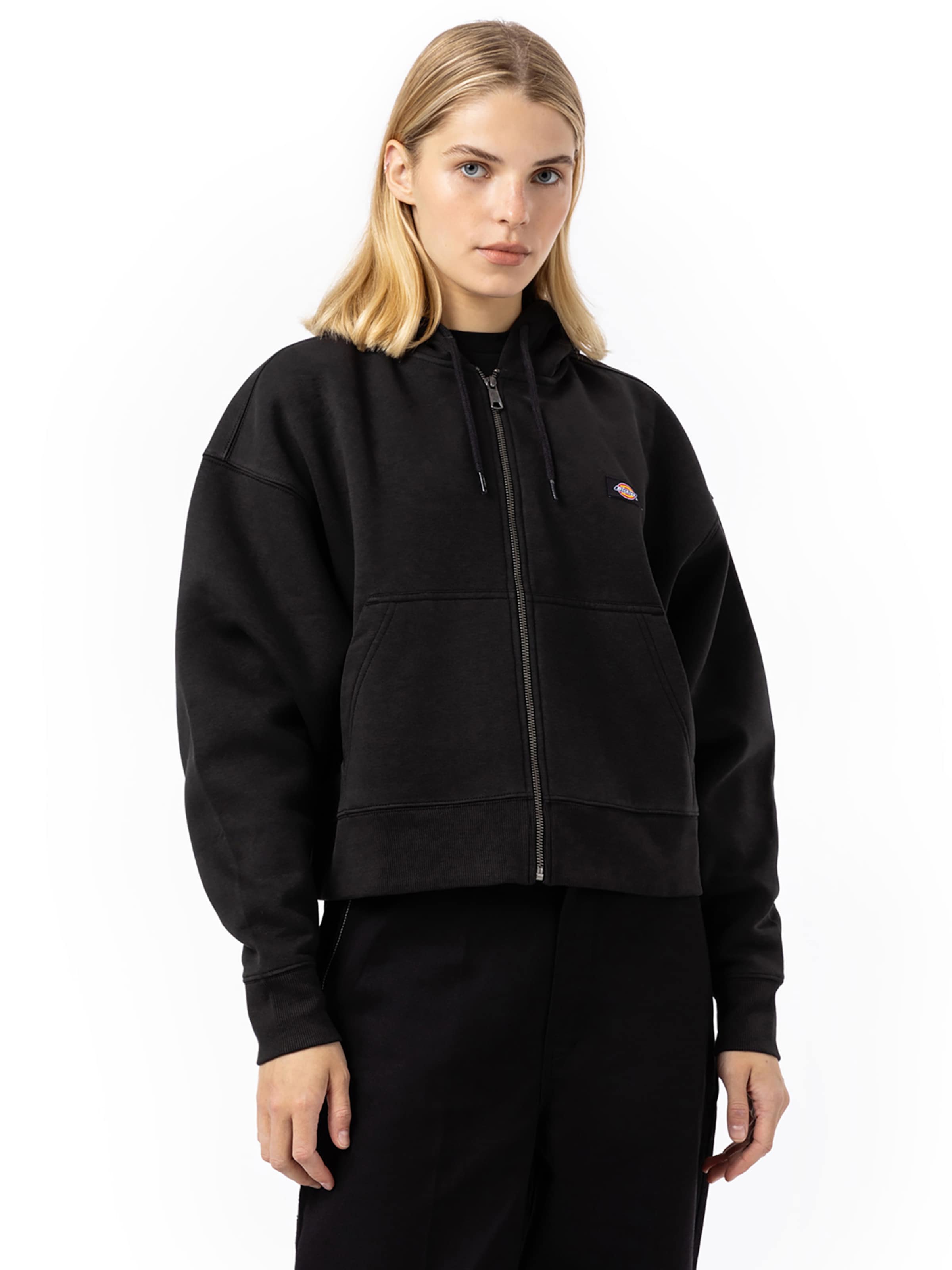 DICKIES Кофта на молнии 'OAKPORT' в Белый: спереди