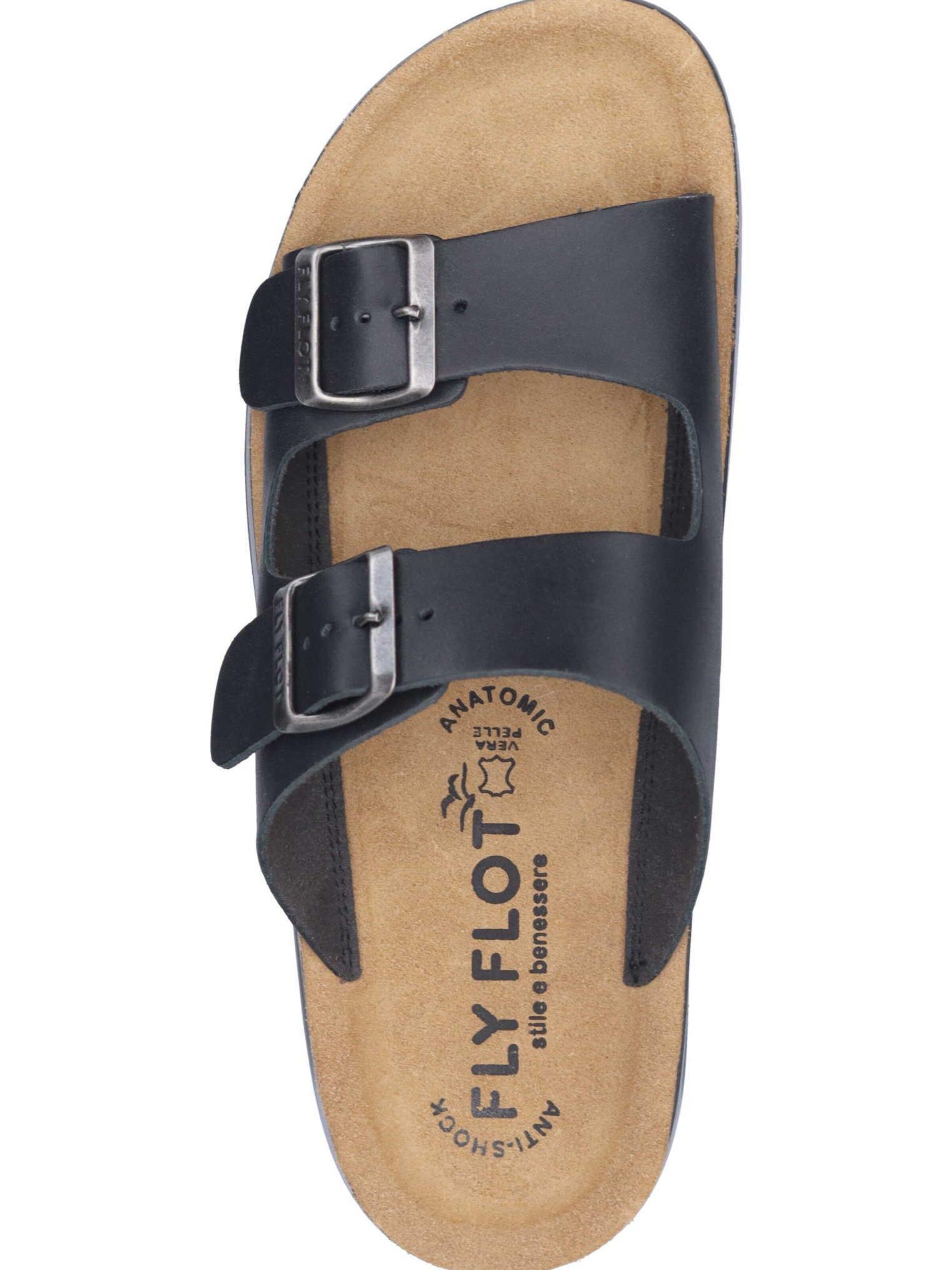 FLY FLOT Mules in Black