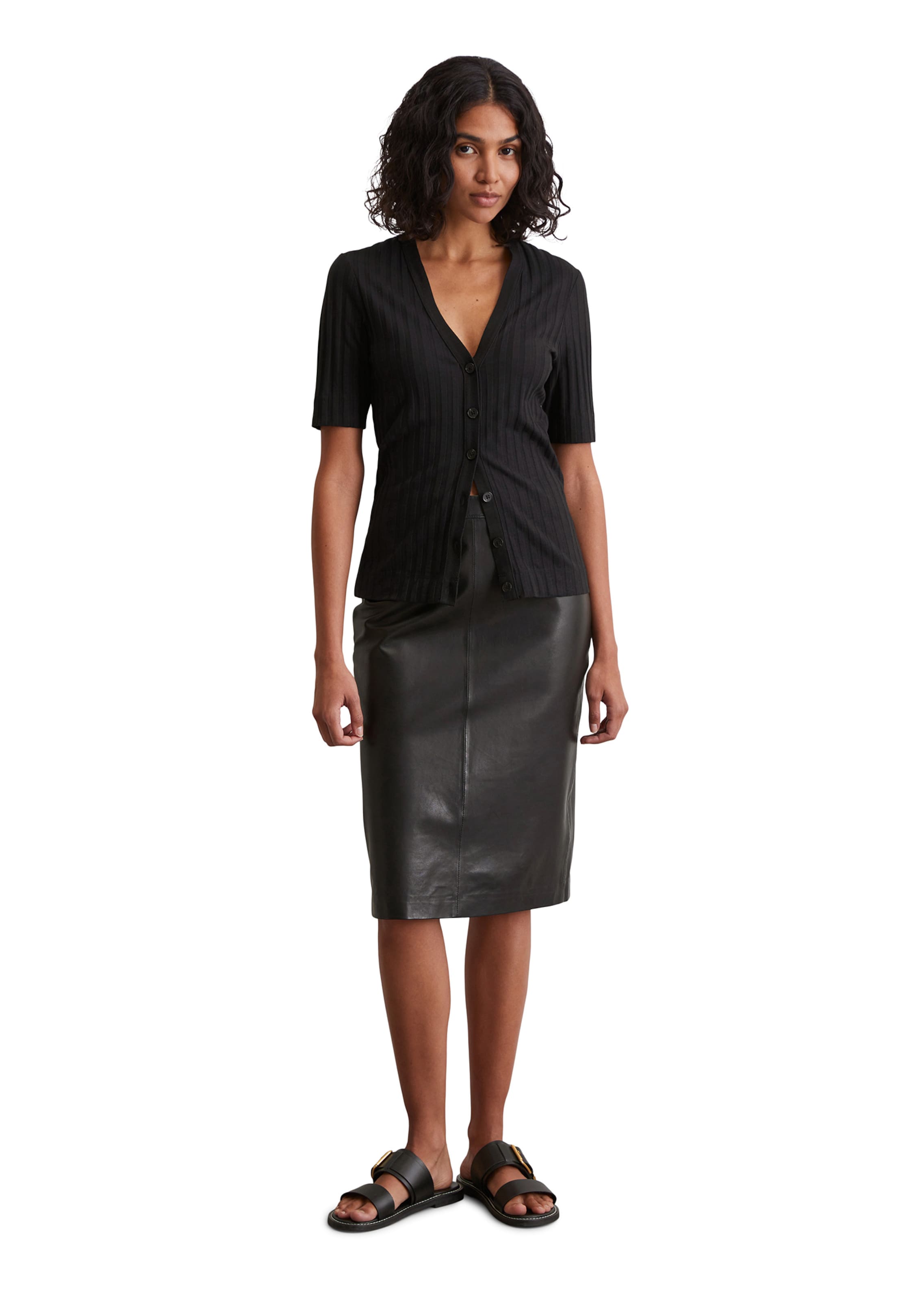 Marc O'Polo Strickjacke in Schwarz