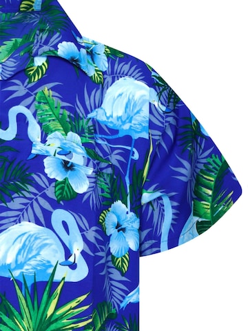 Maglietta 'Flamingo Flowers' di King Kameha in blu