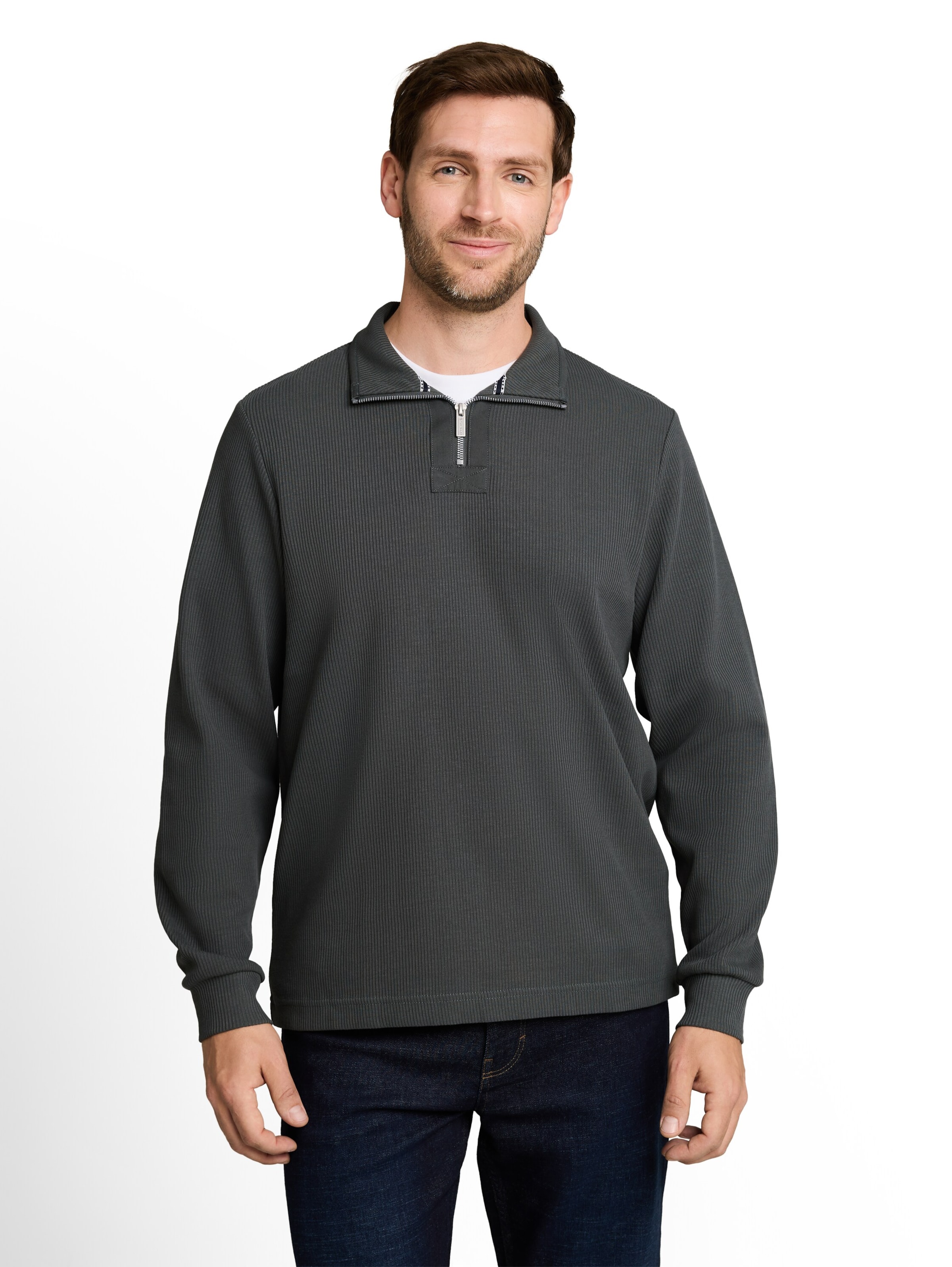 TOM TAILOR Sweatshirt i grøn: forside