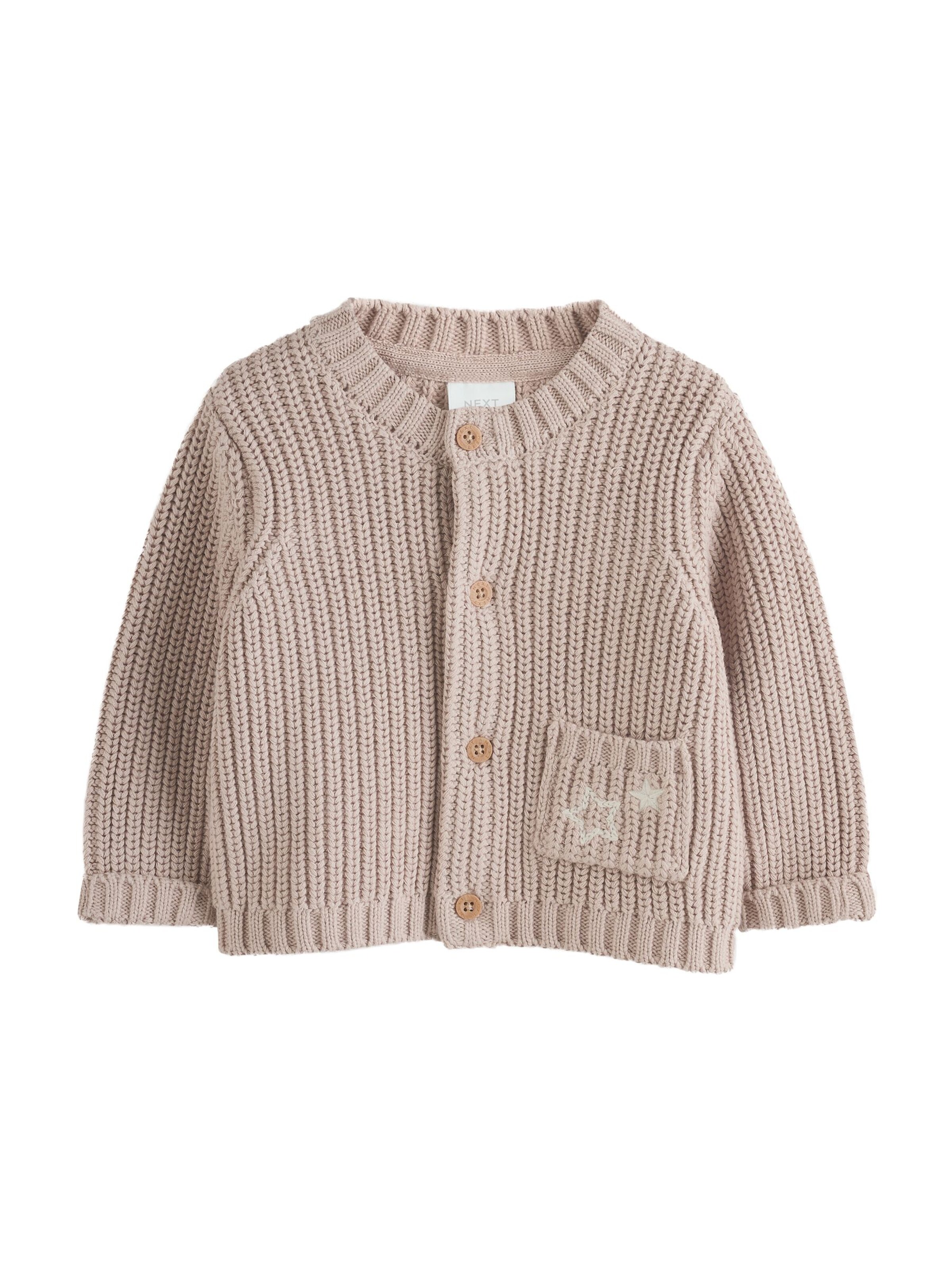 Next Neuletakki värissä beige: etupuoli