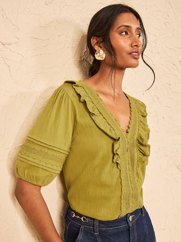 love & roses - Blusa en verde
