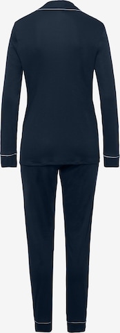 Hanro Pyjama ' Natural Comfort ' in Blauw