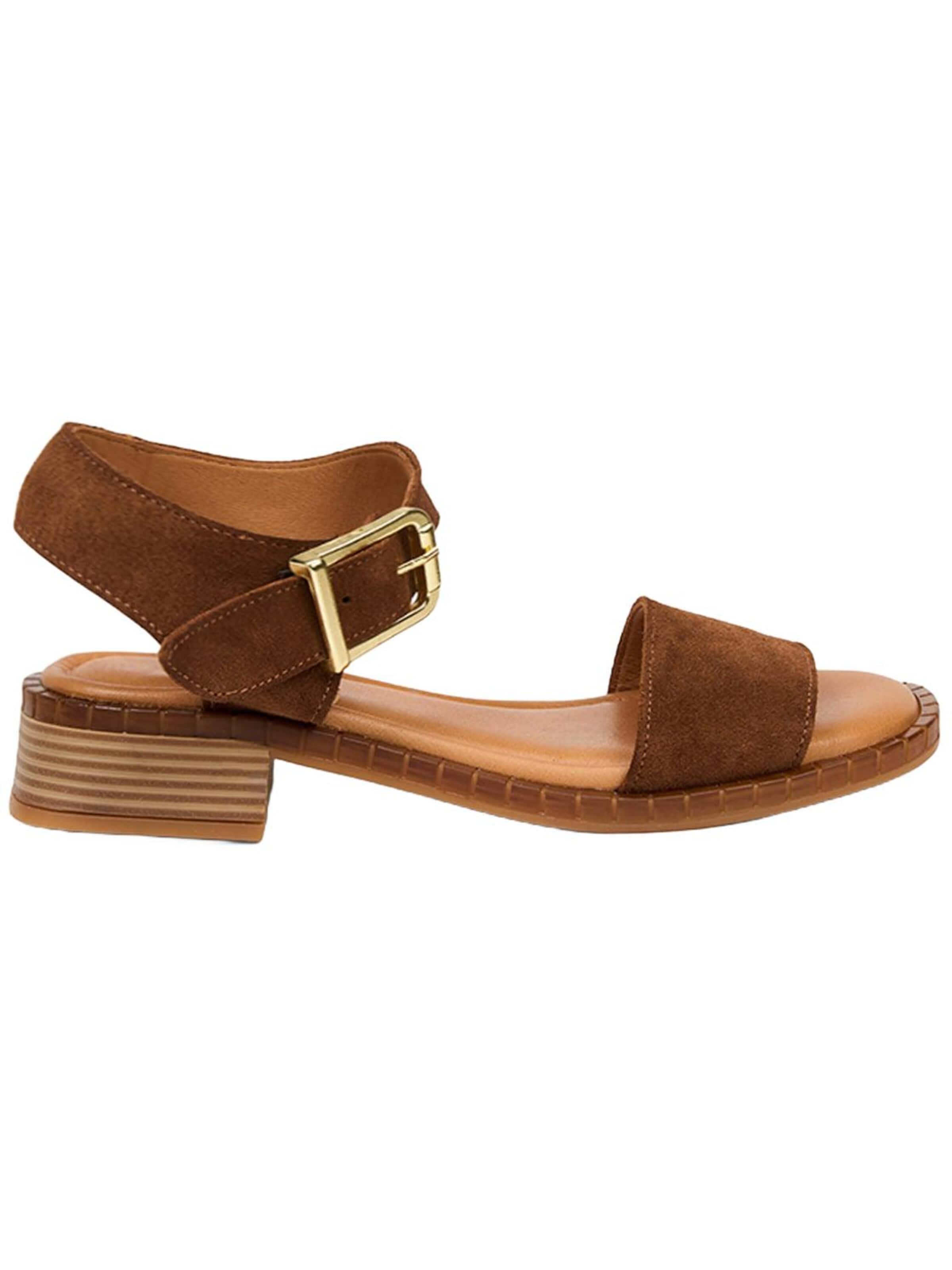Desa Sandals 'Sandalen' in Brown: front