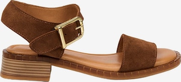 Desa Sandals 'Sandalen' in Brown: front
