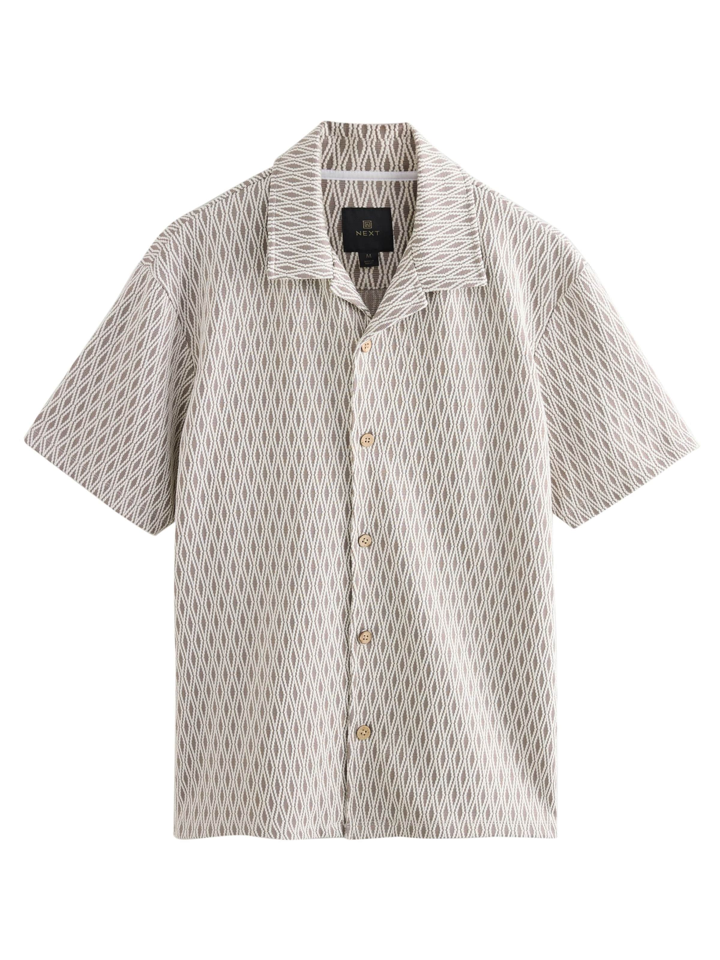 Next Regularny krój Koszula w kolorze beżowy: przód