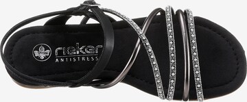 Rieker Páskové sandály – černá