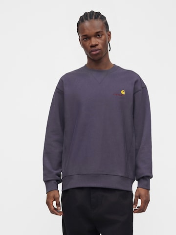 Carhartt WIP Mikina 'American Script' – šedá: přední strana