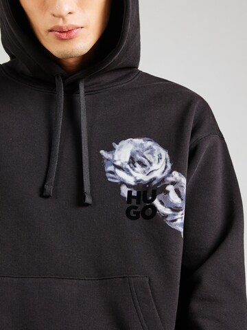 HUGO Sweatshirt 'Dirosehood' in Schwarz