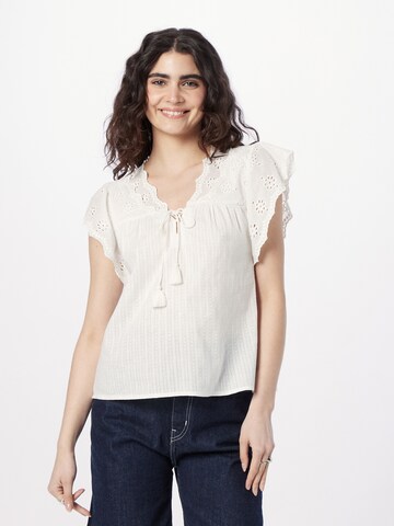 Pepe Jeans - Blusa 'Anaise' em branco: frente