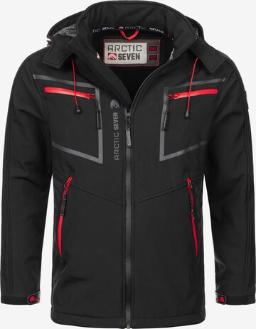 Veste fonctionnelle Arctic Seven en noir : devant