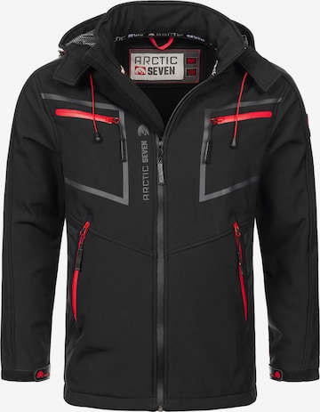 Veste fonctionnelle Arctic Seven en noir : devant