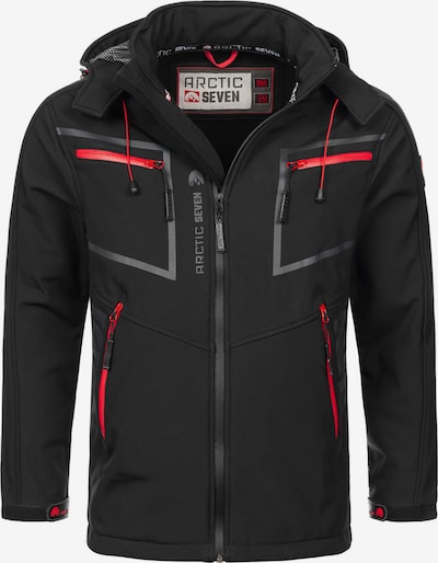 Arctic Seven Funktionsjacke in grau / rot / schwarz, Produktansicht