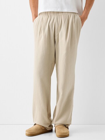 Bershka Loosefit Hose in Beige